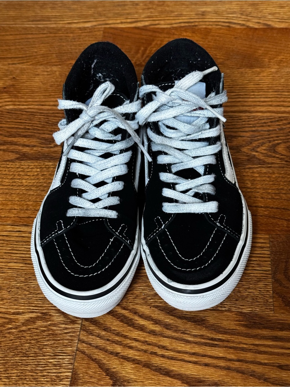 Vans Skate Sk8-Hi Black White High Top Sneakers Women 5.5 Men 4 POPCUSH